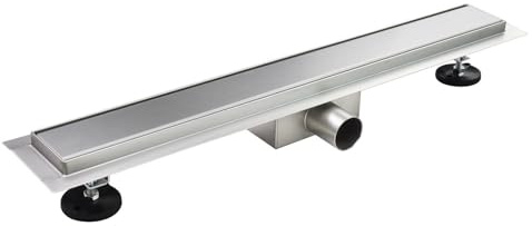 DALA Caniveau de douche Italienne inox L.100 cm avec siphon anti-odeurs + filtre, drainage performant