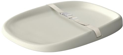 UBRAVOO Baby-Wickelunterlage mit Sicherheitsgurt, Anti-Roll-Keil-Wickelunterlage, leicht abwischbar, wasserdicht, mit erhöhten gepolsterten Kanten (Beige, ohne Spielzeugablage)