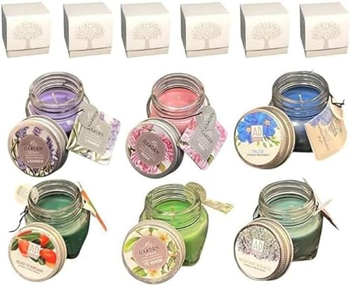 Regalami. Shop bunte Duftkerzen mit sechs eleganten Geschenkboxen mit Lebensbaum