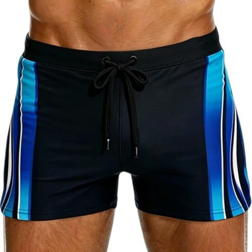 Smatstyle Maillot de Bain Homme Short de Bain Schage Rapide Doublure Boxer Slip de Bain Homme Piscine de Plage avec Réglable Cordon de Serrage Doublure de Compression pour Natation Plonge