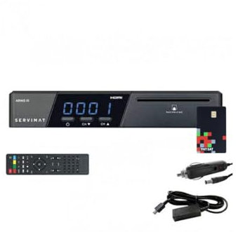 Servimat - Ricevitore satellitare HD + scheda TNTSAT V6 + cavo 12 V + IR