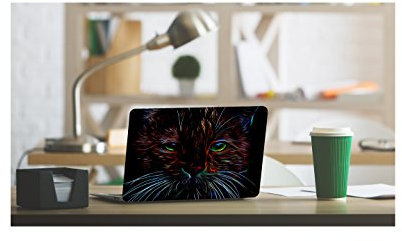'Aufkleber aus Vinyl für Notebook 15,6 15 (38 cm x 25,5 cm) | Vinyl Aufkleber skin decorativo| über 35 Modelle disponibles| Wandtattoo strapazierfähiges Löwe von vorn