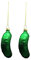 Geschenkestadl 2 x Weihnachtsgurke Glas Gurke Anhänger Baumschmuck Christmas Pickle Weihnachten