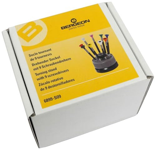 Bergeon HS6899-S09 - Set di cacciaviti ergonomici in acciaio inox, HS6899-S09