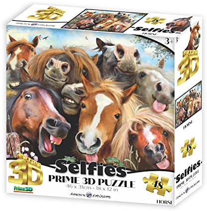 Howard Robinson Horse Selfie 3D 48 Piece Puzzle, HR10854