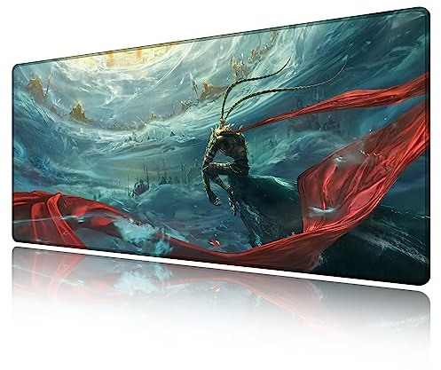 LL-COEUR XXL Große Gaming Mauspad Computer Mouse Mat Office Schreibtischunterlage 1000x500x3mm (Wukong)