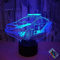 YTDZLTD 3D-Polizei-Auto-Nachtlicht 16 Farben wechselnde USB-Strom Fernbedienung Touch-Schalter dekorative Lampe optische Illusionslampe LED-Tischlampe Schreibtischlampe Kinder Geschenk zu Weihnachten