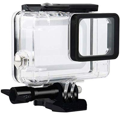 Flycoo - Custodia impermeabile per GoPro Hero 7 Black/Hero 5/Hero 6, con viti di fissaggio e base di protezione subacquea 45 m