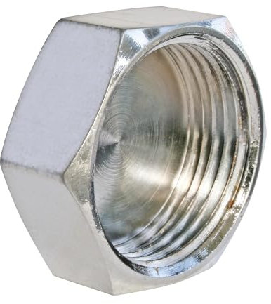 SOMATHERM FOR YOU, Bouchon laiton chromé femelle 12/17 pour raccords plomberie - Étanchéité avec joint plat - Compatible réseaux d'eau sanitaire et chauffage - Raccord à visser