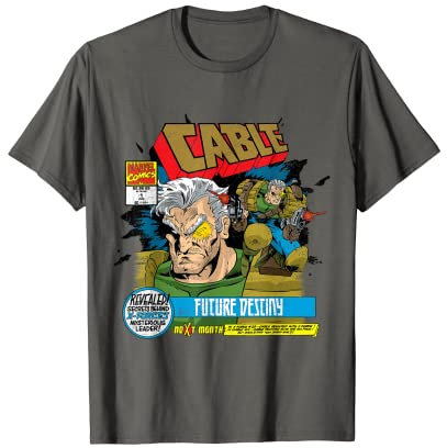Marvel X-Men Cable Future Destiny Distressed Comic T-Shirt T-Shirt