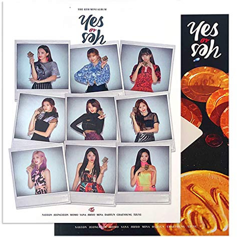 TWICE 6th Mini Album - YES OR YES [ B ver. ] CD + Photobook + Photocards + Yes or Yes Card + FREE GIFT
