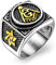 KnSam Ring Aus Edelstahl Freimaurer Gold Ringe Für Herren
