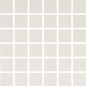 Cottoceram. Modelo U001 (Blanco) Mosaico enmallado de Porcelanico Todo Masa, sin Esmalte, Antideslizante. Medida 4,8x4,8cm. Pegado en Mallas de 30x30cm.