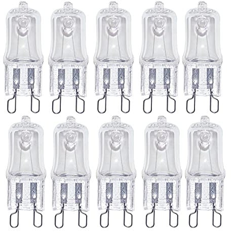 ShuoHui 10 Stück HaloPin Halogen Sockel G9 Sockel Dimmbar 18 Watt Ersatz für 18W 35° Abstrahlwinkel Warmweiß - 2700