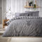 Olivia Rocco Parure de lit réversible en coton majoritaire avec housse de couette réversible à carreaux pour lit king size, gris