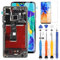 OLED Ersatzbildschirm für Huawei P30 ELE-L09, 15,5 cm (6,1 Zoll), P30 ELE-L29 ELE-AL00, LCD-Display, Touchpanel, Digitalisierer, Glas Set (mit Fingerabdruck-Sensor) (Schwarz mit Rahmen)