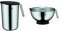 WMF Function Bowls Rührschüssel 1,5l, mit Griff, Cromargan Edelstahl poliert & Function Bowls Rührschüssel 1,25l, Schüssel 20 cm, Cromargan Edelstahl poliert, spülmaschinengeeignet, stapelbar