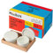 MEEDEN Ceramic Double Palette Cup, Porcelain Artist Paint Palette with Cover, Deluxe Oil Painting Dipper Container with Beech Tray, Art Ceramic Palette Hold Solvents and Oils During Artist Painting
