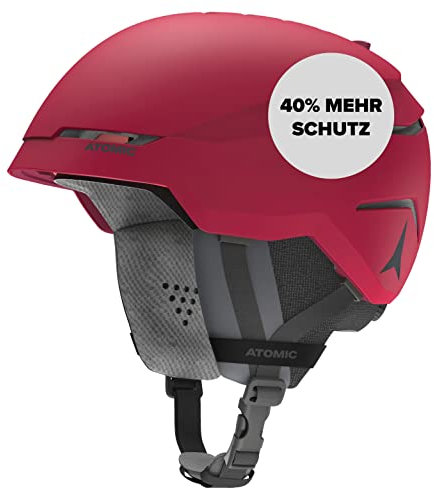 ATOMIC SAVOR AMID Skihelm in Dunkelrot Größe S - Unisex für Erwachsene - 360° Fit System - Überlegener Aufprallschutz - Aircon Belüftungssystem - Kopfumfang 51-55 cm