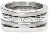 Breil Gioiello TJ3204 Kollektion New Tetra, Damenringe aus Stahl, Farbe Silber, Größe 18 mit Kristall