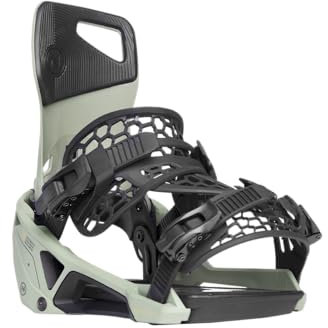 Nidecker Supermatic Snowboard – Universelle, doppelt einsteckbare automatische Bindung – Komfortabel und zuverlässig wie eine Klassische Zwei-Riemen-Bindung - Olive