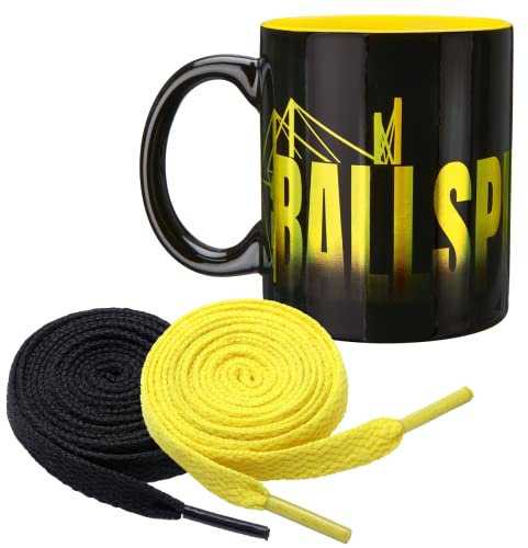 BVB Ballspielverein-Tasse + 2 Paar Fan-Schnürsenkel