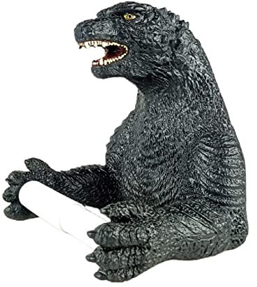 MAAFRI Portarotolo di carta igienica a forma di dinosauro, 100% fatto a mano, decorazione da parete per bagno, design moderno, grande capacità, nero