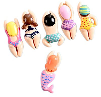 Super Idee 6er Set Menschen Strand-Mikrolandschaft Strand Deko Miniatur Deko Set Dekoration Einzigartiges Geschenk Maritime Sammelfiguren Tischdeko Idee zum basteln