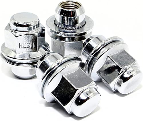 Set of 4 12x1.5 Veritek Mag OEM Factory Washer Style Chrome Lug Nuts for Toyota Tacoma 4 Runner SR5 Pre-Runner TRD Off-Road Limited Factory Stock Replacement