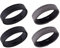 ANNEFIT Leder Uhrenarmband Schlaufe, 4 Stück Ersatz Uhrenband Schlaufe Halter, Kompatibel mit 18mm Uhrenarmbänder (Schwarz+Grau)