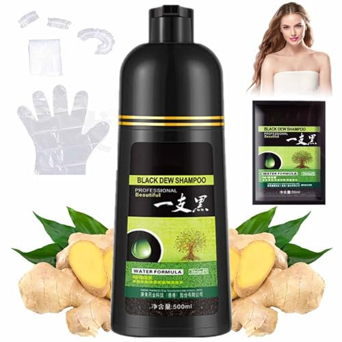 CLOUDEMO Yaguan Black Dew Shampoo, 500ml Yaguan Brown Dew Shampoo, Yaguan Black Dew Shampoo, 3 in 1 Yaguan Herbal Shampoo Hair Dye, Herbal Hair Coloring Shampoo (Brown)