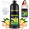 CLOUDEMO Yaguan Black Dew Shampoo, 500ml Yaguan Brown Dew Shampoo, Yaguan Black Dew Shampoo, 3 in 1 Yaguan Herbal Shampoo Hair Dye, Herbal Hair Coloring Shampoo (Brown)