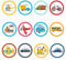 24 Sheets Potty Training Stickers, 12 Styles Color Changing Pee Stickers Cute Cartoon Toilet Target for Boys Girls Toddlers (Transportation Pattern)