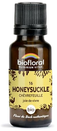 Biofloral Fleur de Bach Honeysuckle Chèvrefeuille 470 Granules | Aide à dépasser la mélancolie et à accueillir la beauté du présent. Format sans alcool, bio.