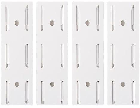 4 Unid Fijador de Enchufe Adhesivo, Adhesivo Fijador Power Strip, Fijador Soporte Regleta, Adhesivo de Fijación de Enchufes sin Perforación Para Fijar Enchufes,Cajas de Pañuelos,Routers Inalámbricos