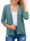 TASAMO Women's Crochet Knit Cardigan Boho-Chic Cropped Sweater Elegant Bolero（X-Large,Sage Green）