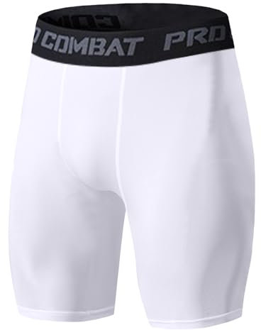 Towintec Herren-Kompressions-Shorts, Sport, Laufen, Strumpfhose, Unterwäsche, athletisches Workout, Baselayer, kurz für Biker, Basketball, Weiss/opulenter Garten, Klein