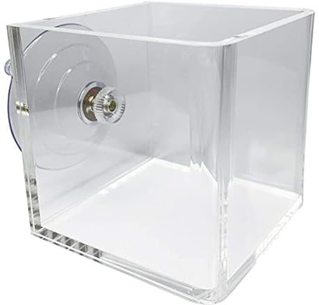 NIDONE Window Planter Transparent Window Planter Box Acrylic Suction Cup Planter DIY Decorative Clear Planter for Home Office Balcony, Square,Window Planter Box