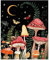 ParNarZar Diamond Painting Set für Erwachsene Pilz Mond Schmetterling 35x45cm Klein Eckige Steine vollbild set für Küche, Speisesaal, Wohnstub, Schlafzimmer, Eingangshalle, Treppe
