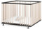 Sämann Laufstall Baby mit 3 Schlupfsprossen | TÜV geprüft | stufenlos höhenverstellbar | Laufgitter Premium | Babybett aus Holz | Krabbelgitter (schwarz/natur, 100x100 cm)