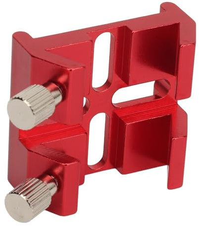 Teleskop und Zubehör Universal Schwalbenschwanzbasis für Sucherfernrohr Aluminiumlegierung Optisches Teleskop Finderscope Halterung für optisches Teleskop Rot 10 * 7 * 3CM Andere (Rot)