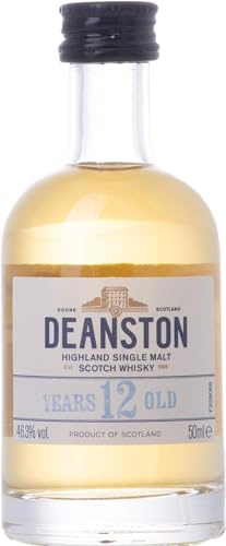 Deanston 12 Year Old Single Malt Scotch Whisky| 46.3% vol | 5cl | Creamy, malty and sweet Scottish Whisky | Highland Single Malt Whisky​