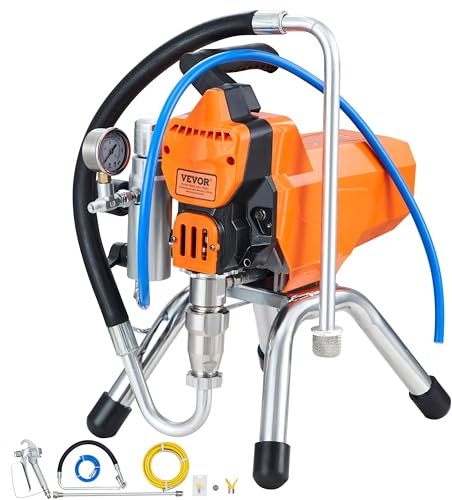VEVOR - Sistema de Pintura por pulverización (2000 W, pulverizador sin Aire con Manguera de Alta presión, Pistola de Pintura de Pared 3000 PSI, para Pintura a Base de Agua y Aceite Interior Exterior