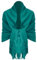 Van Der Rich ® - Eleganter einfarbiger Schal aus Wolle mit Fransen Warm und weich - Damen (Uni Pfauenblau)
