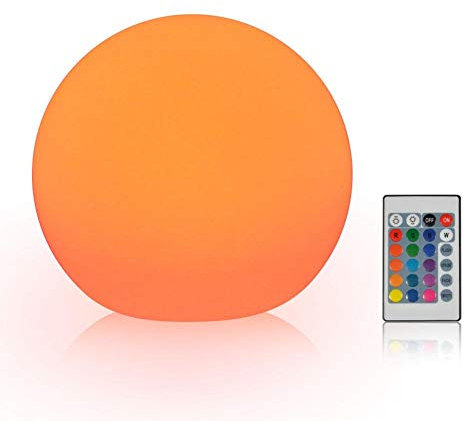 LED-Kugel-Licht, Stimmungslicht mit Fernbedienung, Farbwechsel-Lampe, Kugel-Licht mit 16 RGB-Farben, dimmbar, wiederaufladbares Nachtlicht für Innen- und Außenbereich, Gartendekoration, Weihnachten,