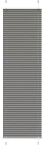 vidaXL Plissee Anthrazit 60x200 cm Stoffbreite 59,4 cm Polyester