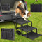 Hunderampe, 4 Stufen Hundetreppe Auto Klappbar Rampe Hund Hunde Treppe für Kleine Mittlere Große Hunde rutschfeste Hundetreppe für Lastwagen und SUV Unterstützung bis 100 KG 44-72cm Einstellbare Höhe