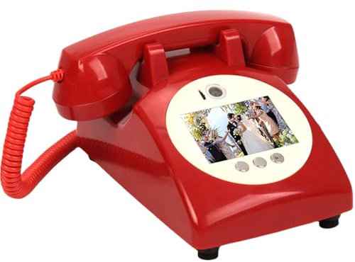Video- und Audio-Gästebuch, Retro-Video-Audio-Gästebuch, Hochzeitstelefon, HD-Videotelefon-Gästebuch, Hochzeitstelefon-Gästebuch, kreativ, einfach zu bedienen und unterhaltsam, for Brautparty, Geburts