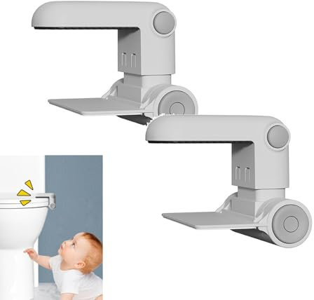 Kindersicheres Toilettenschloss, WC Sicherung Kinder, Klodeckel Kindersicherung Passend für Die Meisten Toiletten, Kein Werkzeug Erforderlich (2 Stück)
