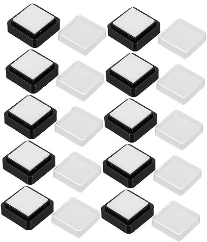 DIYEAH Selbstgemacht Leeres Stempelkissen 3x3cm 10 Stück Blanko Nachfüllbar Stempelkissen Für Basteln Kinder Fingerfarben
